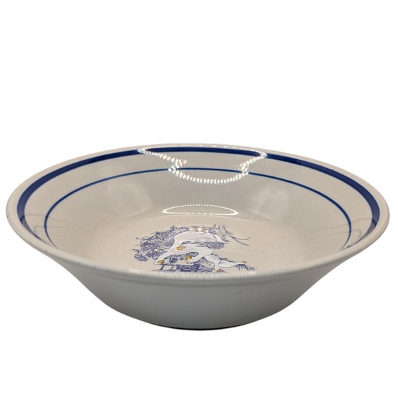 Vintage Century Stoneware Bowl Cereal‎ Soup Goose Barn Blue 1980s Seven In SEE - Picture 5 of 11